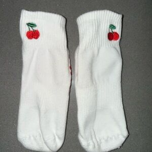 Lucky Honey Cherry crew grip socks